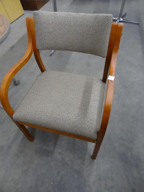 lot 242 image: Wood framed side chair...