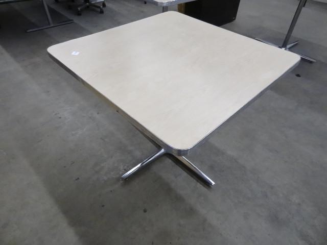 lot 246 image: 36 x 36 metal framed table....