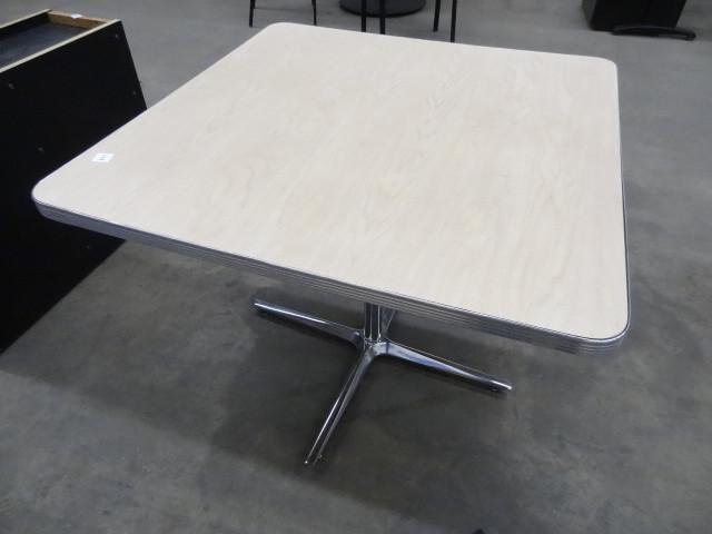 lot 248 image: 36 x 36 metal framed table....