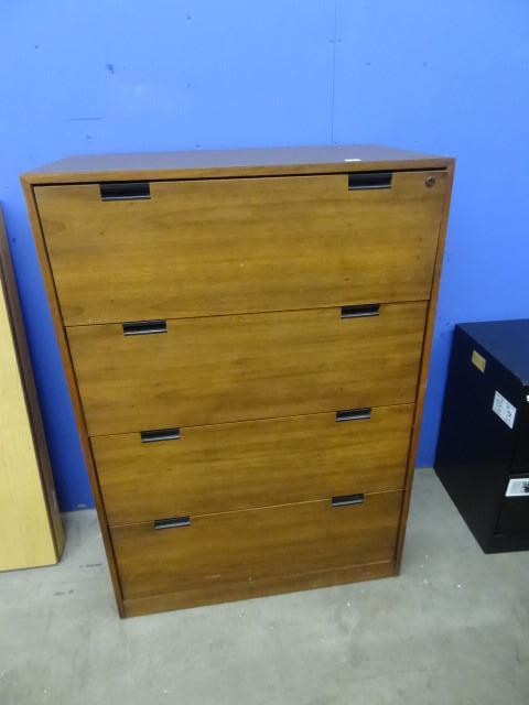 lot 254 image: 36" laminate 4 drawer lateral ...