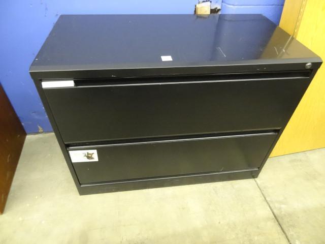 lot 255 image: 36" metal 2 drawer lateral fil...