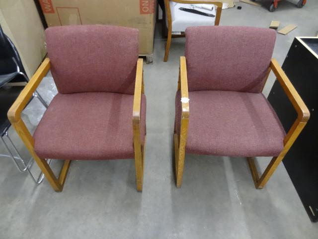 lot 269 image: 2 wood framed side chairs...