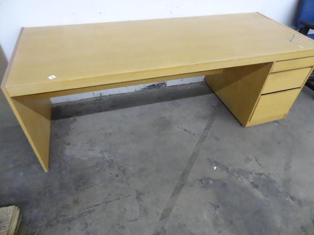 lot 286 image: Wood office desk. 81 x 31 x 29...