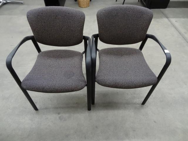 lot 289 image: 2 matching metal framed side chairs...