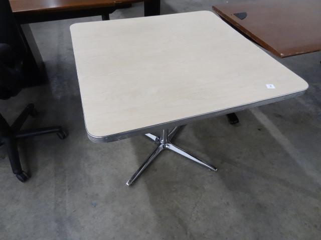 lot 295 image: 36 x 36 metal framed table...