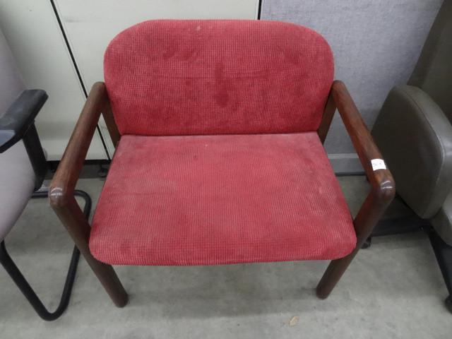 lot 308 image: Oversized wood framed side chair...
