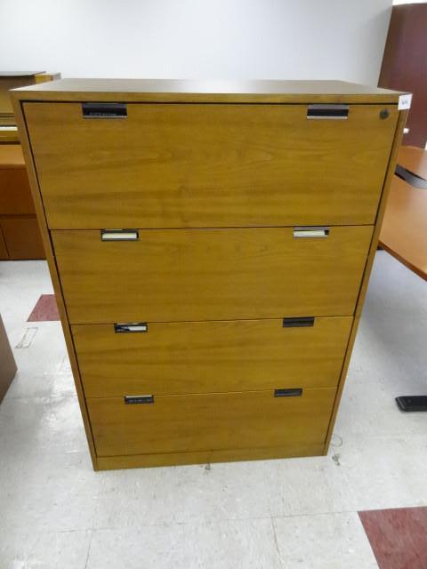 lot 44 image: 36" laminate 4 drawer lateral ...