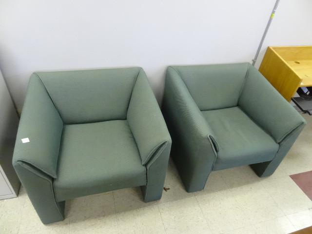 lot 5 image: 2 sofa waiting room chairs...