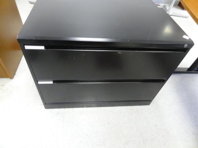 lot 52 image: 36" metal 2 drawer lateral fil...