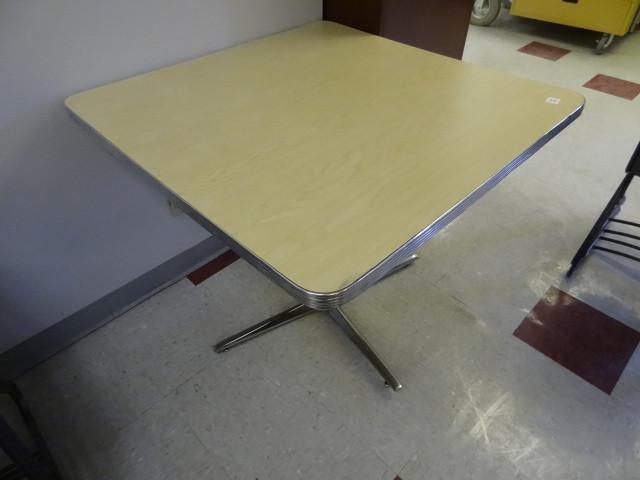 lot 56 image: 36 x 36 metal framed table...