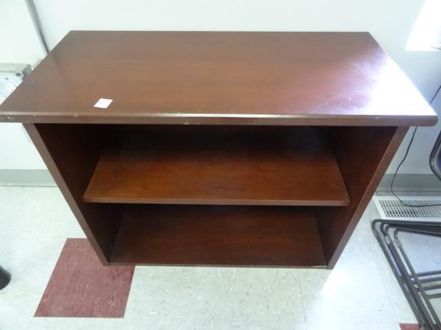 lot 60 image: 36 x 17 x 28 wood book shelf...