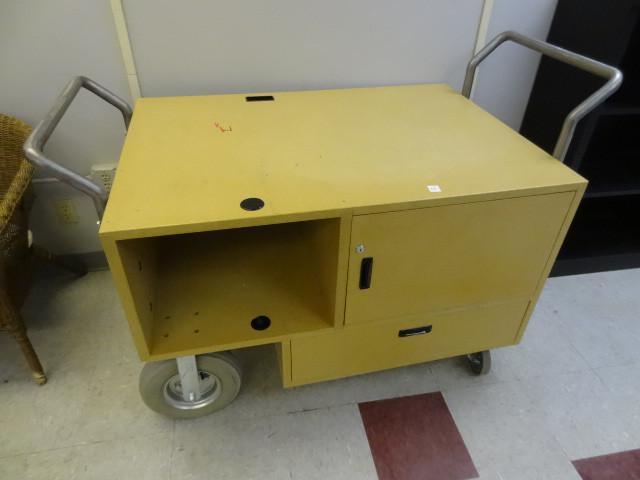 lot 63 image: Large Av cart. Has loops on each si...