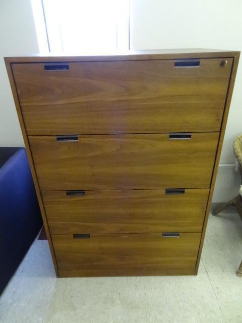 lot 65 image: 36" laminate 4 drawer lateral ...