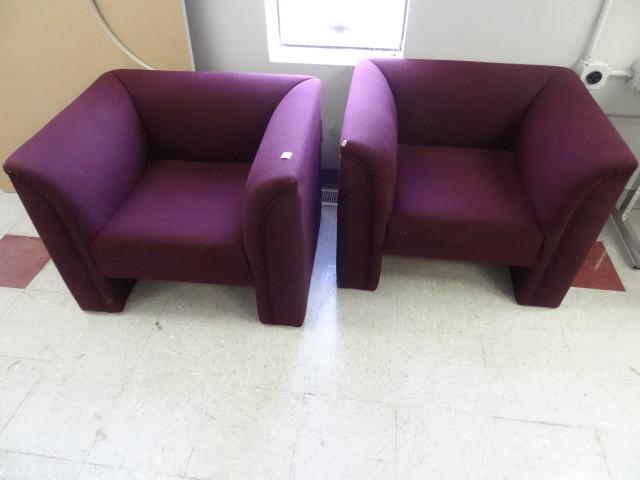 lot 69 image: 2 matching cushioned waiting room c...