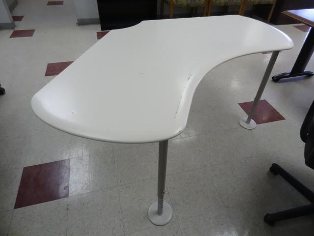 lot 7 image: Adjustable height task desk. 66 x 3...
