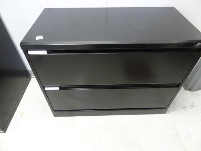 lot 91 image: 36" metal 2 drawer lateral fil...