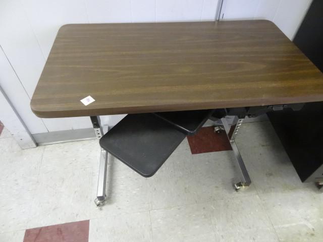 lot 99 image: 36 x 20 adjustable height table on ...