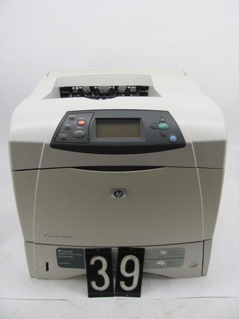 lot 39 image: HP laserjet 4350dn printer. This un...