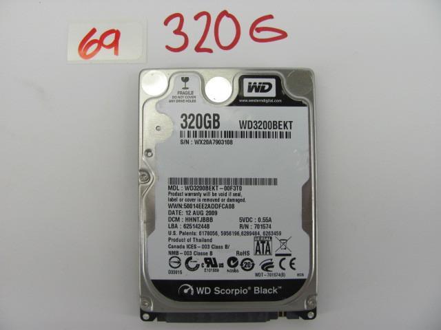 lot 69 image: Western digital 320G SATA hard driv...
