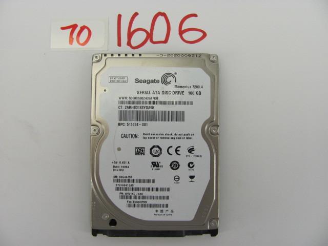 lot 70 image: Seagate 2.5" 160G SATA hard dr...