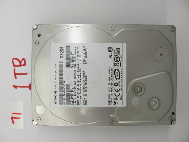 lot 71 image: Hitachi 3.5" 1TB SATA hard dri...