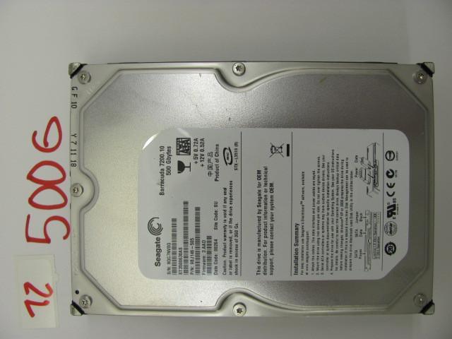 lot 72 image: Seagate 3.5" 500G SATA hard dr...