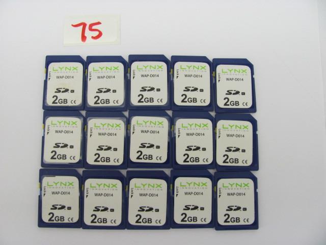 lot 75 image: Lot of 15 Lynx 2G SD cards. Tested ...