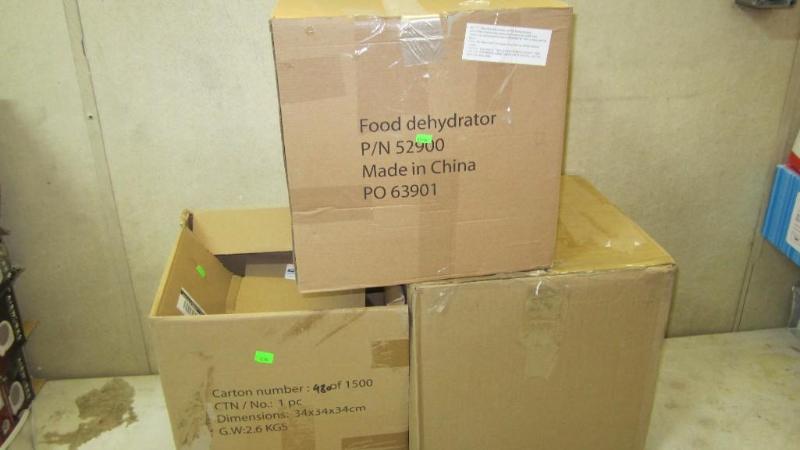 lot 94 image: 3 food dehydrators, parts or repair...