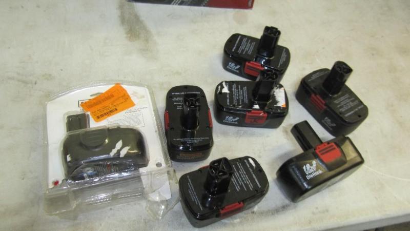 lot 96 image: craftsman batteries, condition unkn...