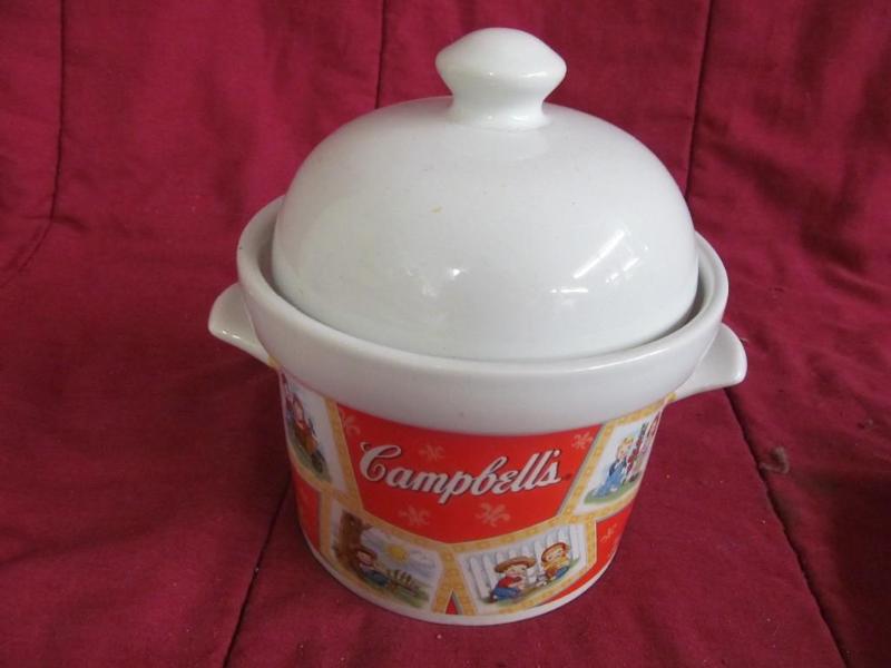 Campbells Soup Covered Crock Dated...