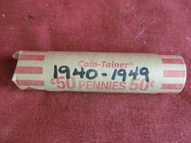 1940-1949 Roll of Wheat Pennies...