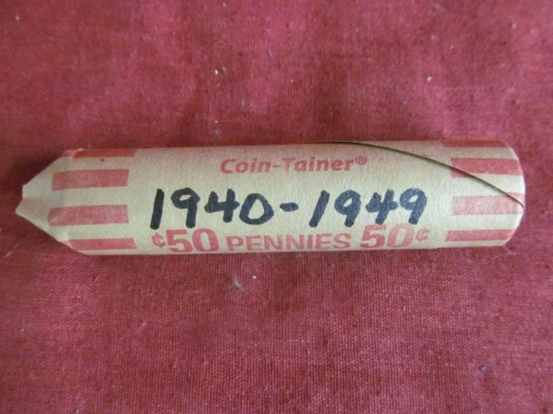 1940-1949 Roll of Wheat Pennies...