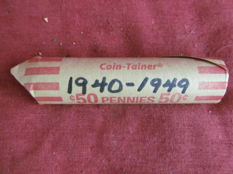 1940-1949 Roll of Wheat Pennies...