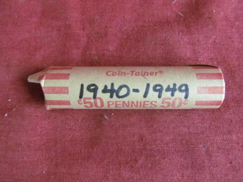 1940-1949 Roll of Wheat Pennies...