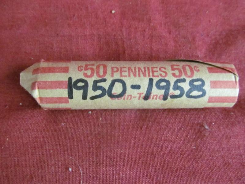 1950-1958 Roll of Wheat Pennies...