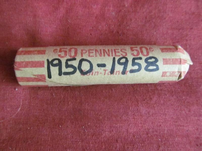 1950-1958 Roll of Wheat Pennies...