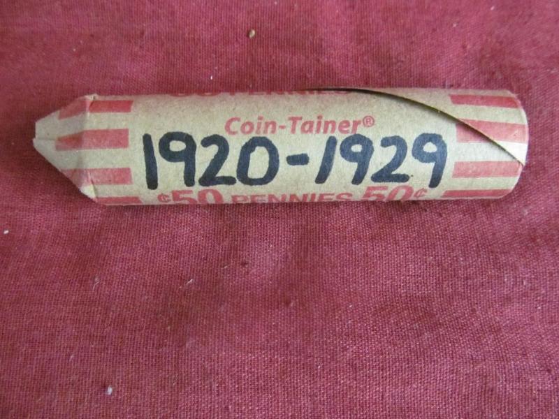 1920-1929 Roll of Wheat Pennies...