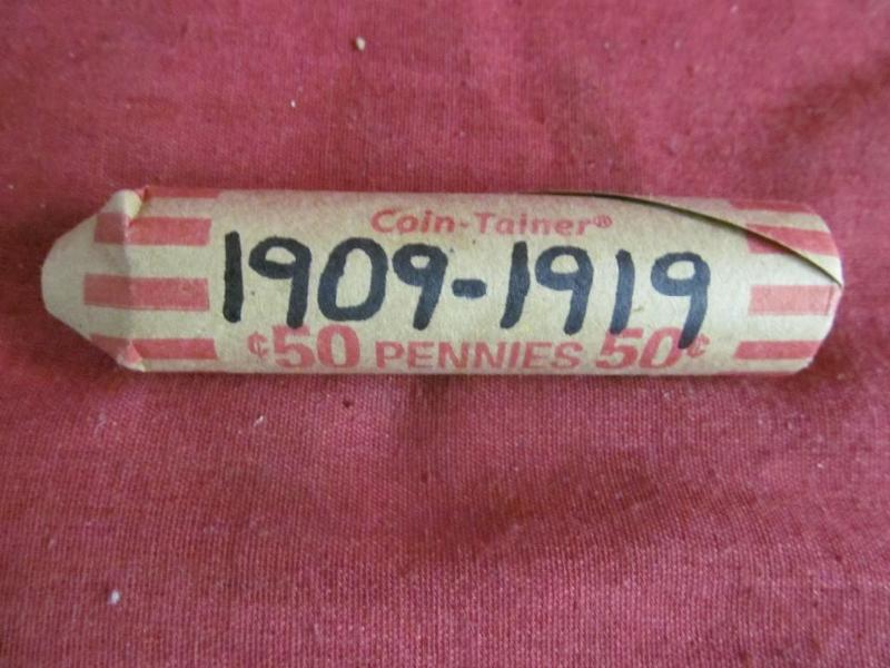 1909-1919 Roll of Wheat Pennies...