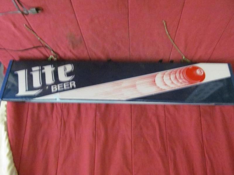 Lite Beer Lighted Pool Table Sign, ...
