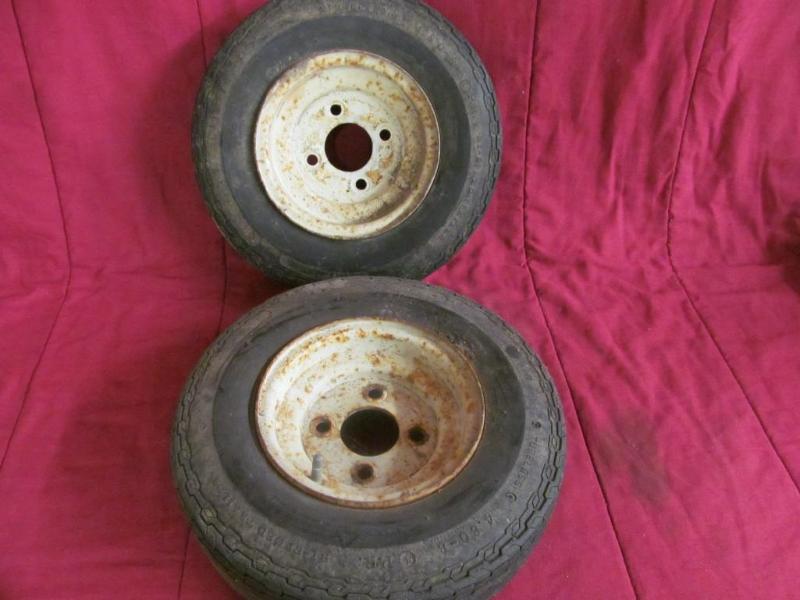 (2) 4.80-8 Trailer Tires on Rim...