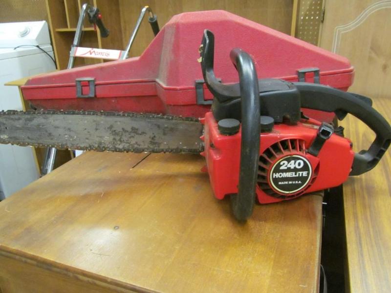 Homelite 240 Chain Saw with Case an...