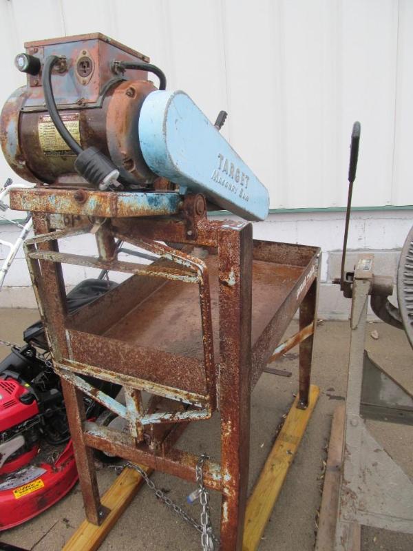 Target Masonry Saw on a Stand with ...