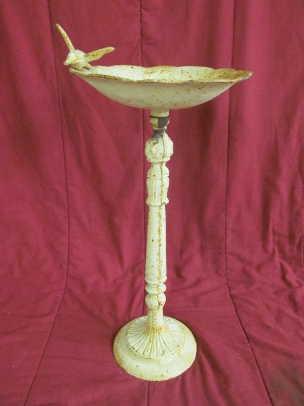 Metal Bird Bath, 22 In Tall...