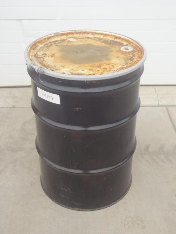lot 12 image: 55-Gallon Steel Barrel With Removab...