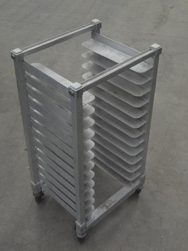 lot 54 image: New Age Rolling Aluminum Tray Rack...