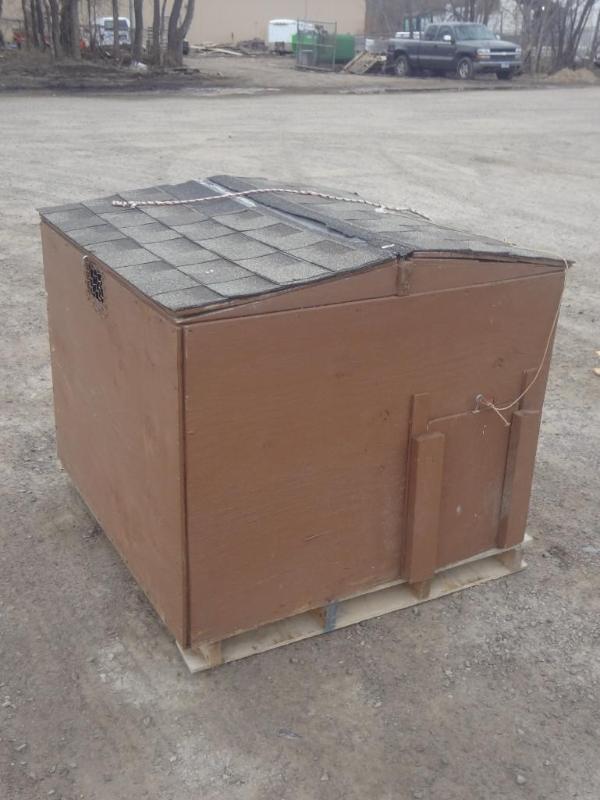 lot 8 image: 4x4x40" Chicken Coup, Asphal...