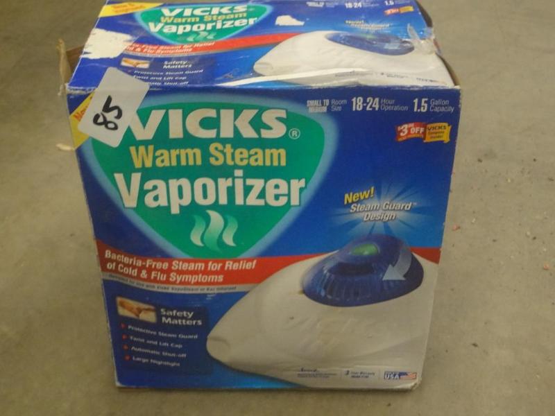 lot 85 image: Unused Vicks Warm Steam Vaporizer...