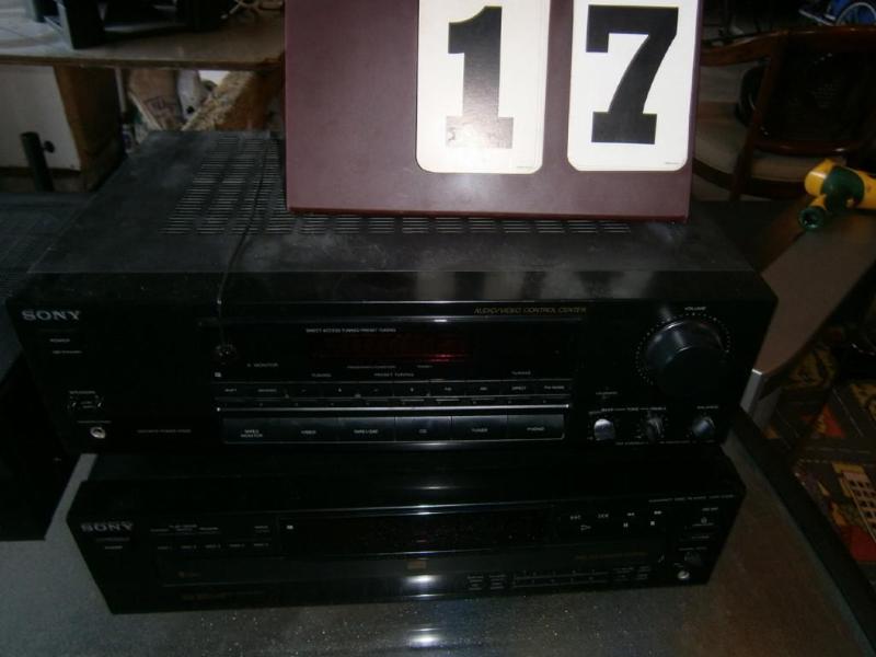 Sony 5-disc CD player, tuner....