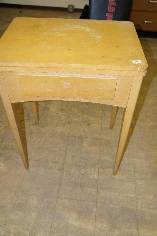lot 54 image: Vintage Sewing Machine Cabinet (Sewing Machine Not Included)