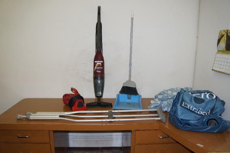 lot 56 image: Lot of Household Items & Crutches